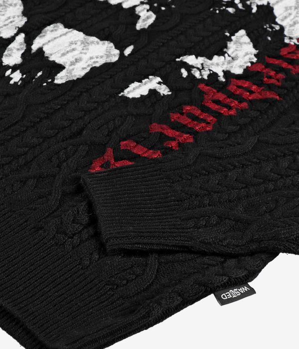 Wasted Paris Cable Creep Sweatshirt (black)
