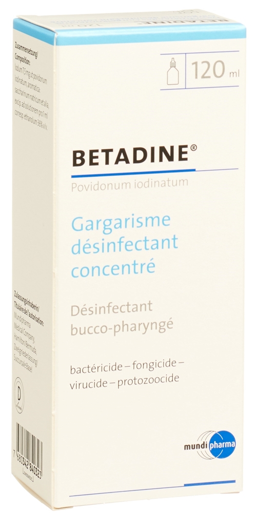 Betadine desinfizierendes Gurgelkonzentrat liq Gurgelkonzentrat Fl 120 ml
