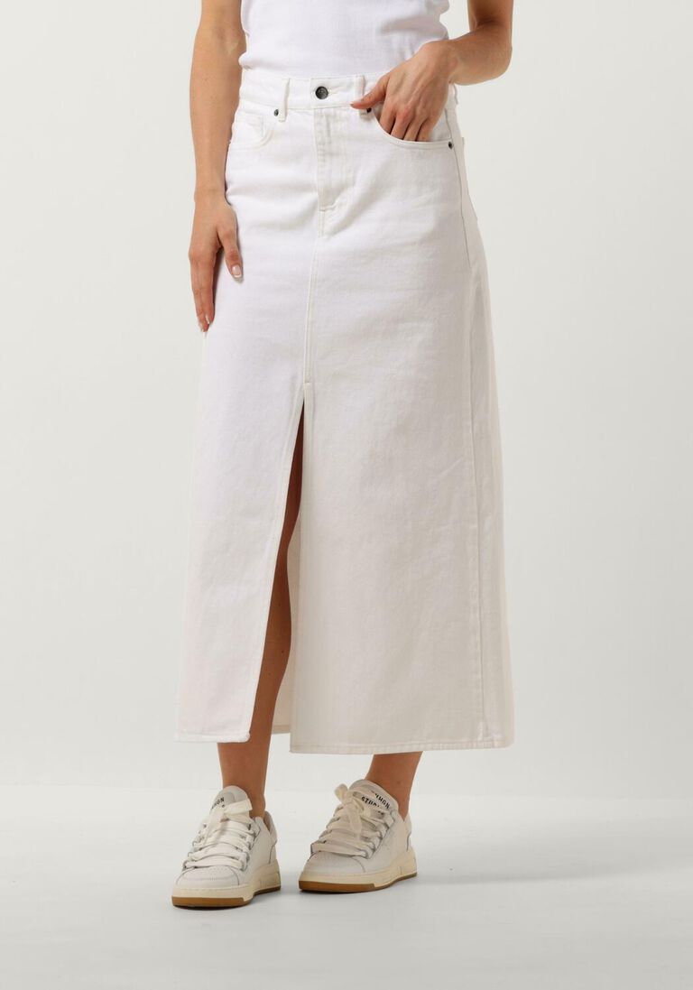 CO\\'COUTURE witte co'couture  vika slit denim skirt