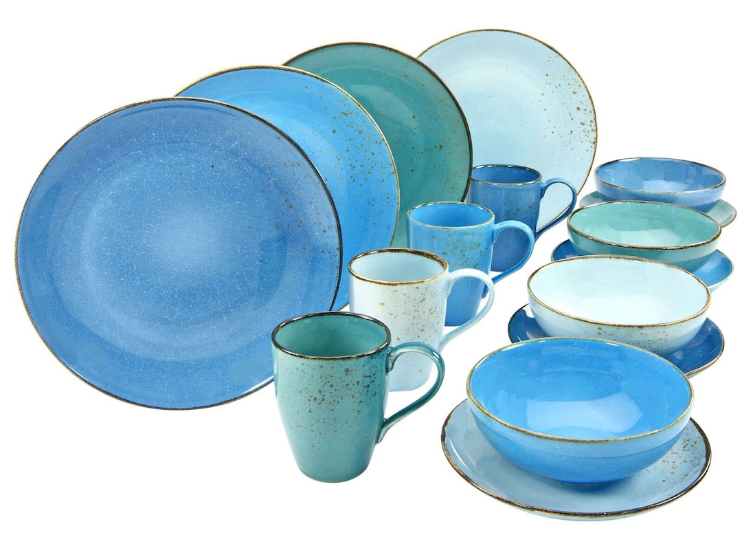 CreaTable Kombiservice NATURE COLLECTION AQUA 16-teilig blau