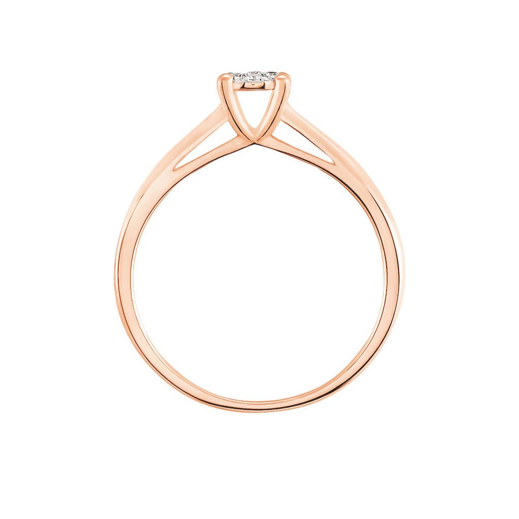 Bague Solitaire Collection Grace Or Rose Diamant