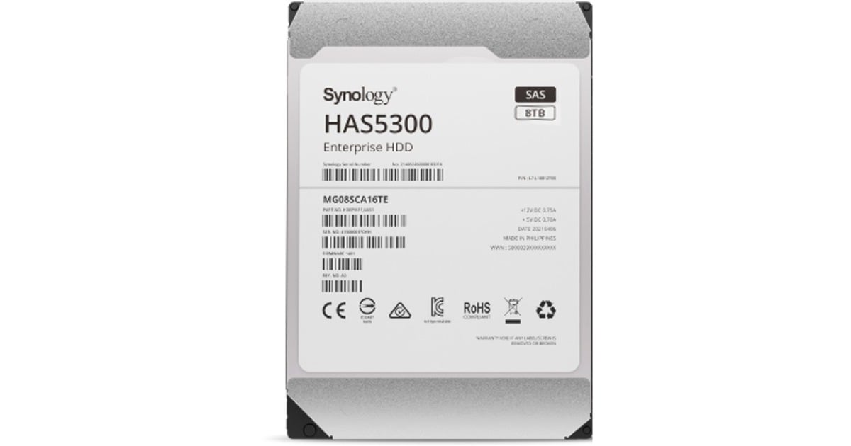 SynologyHAS5300 8 TB harde schijf  (SAS 1200, HAS5300-8T, Tweedekans)