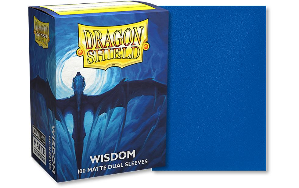 Kartenhülle Dual Matte: Wisdom Standardgrösse Blau 100Deckbox mit 100 Kartenhüllen im Format 63 x 88 mm