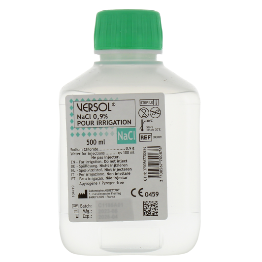 Versol 0.9% Solution pour Irrigation - Sérum physiologique bouteille
