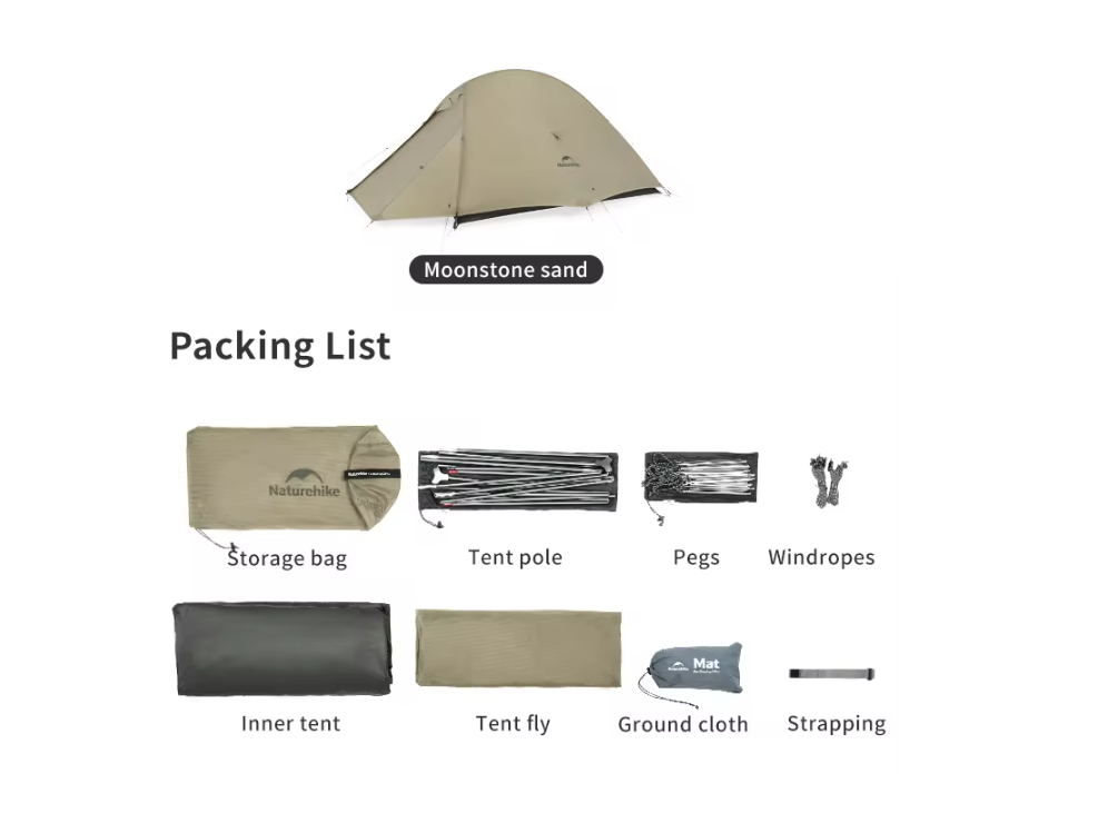 Naturehike Cloud Up 1 PRO tent - Brown