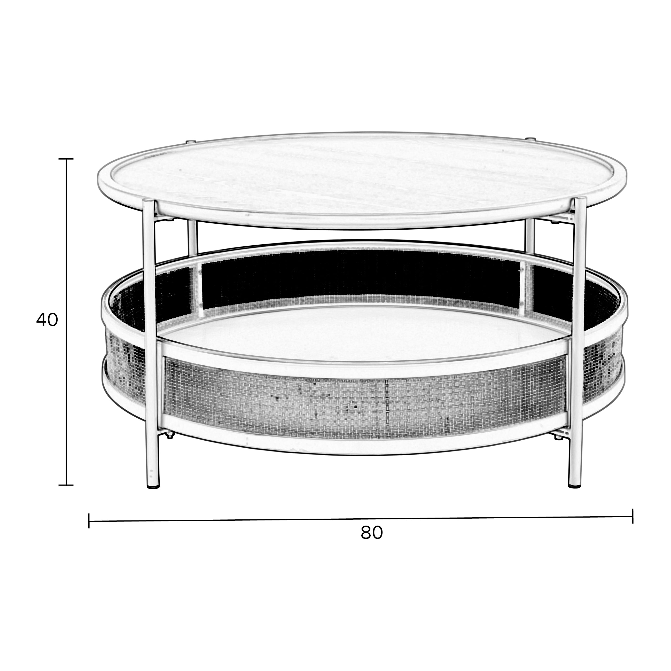 by fonQ Wave Salontafel - Zwart
