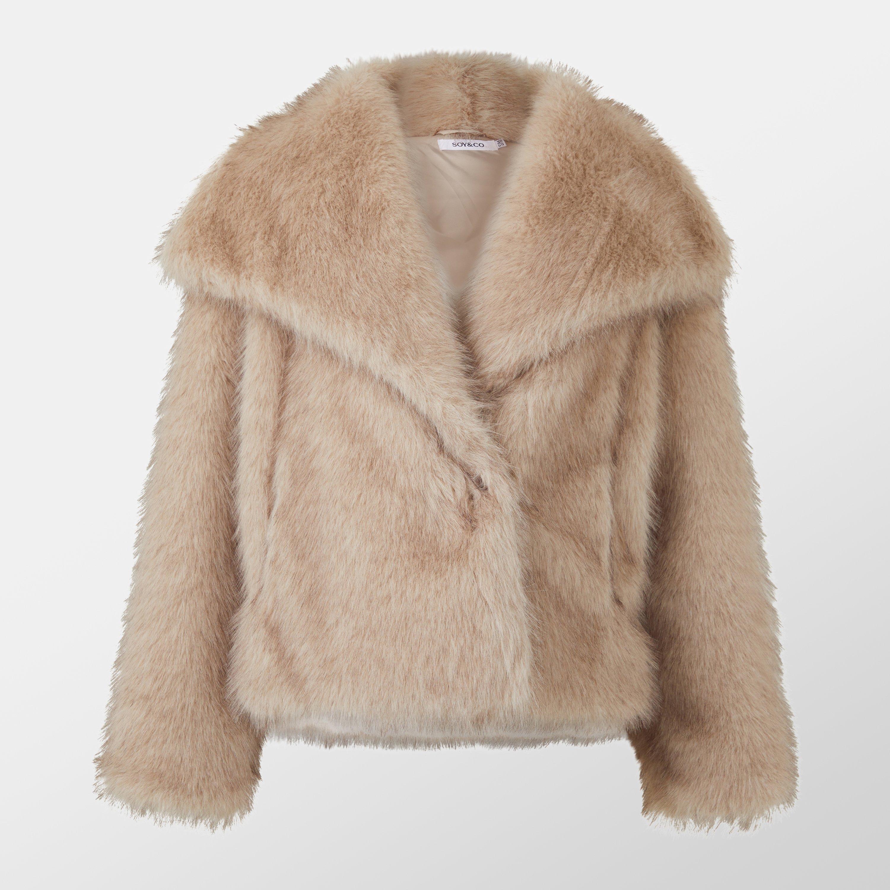 Missy Empire ME Oversized Faux Fur Coat Womens