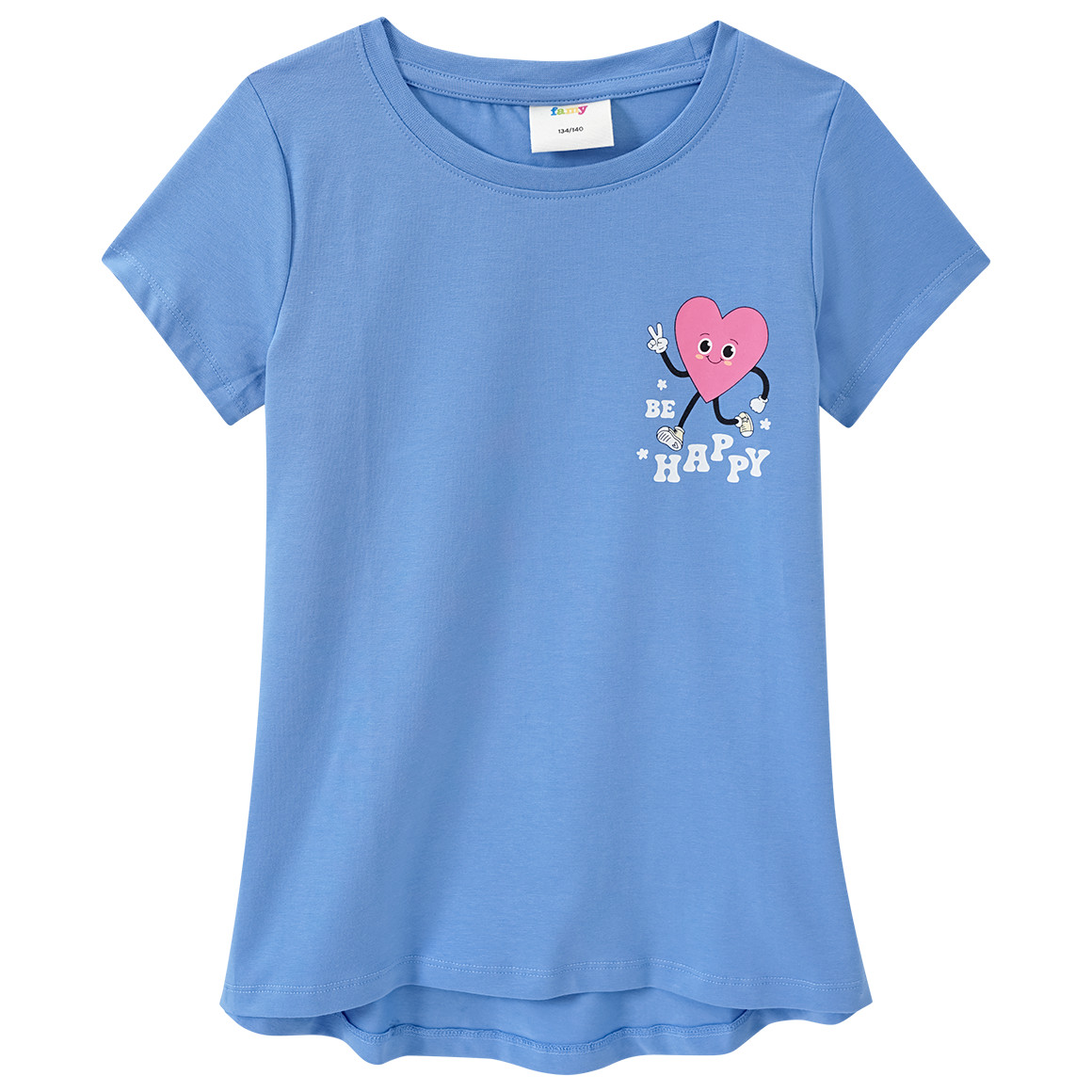 Famy 3 Mädchen T-Shirts mit Prints pink / creme / hellblau