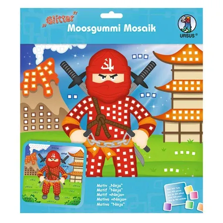 URSUS Moosgummi Mosaikbild Ninja mit Glitter
