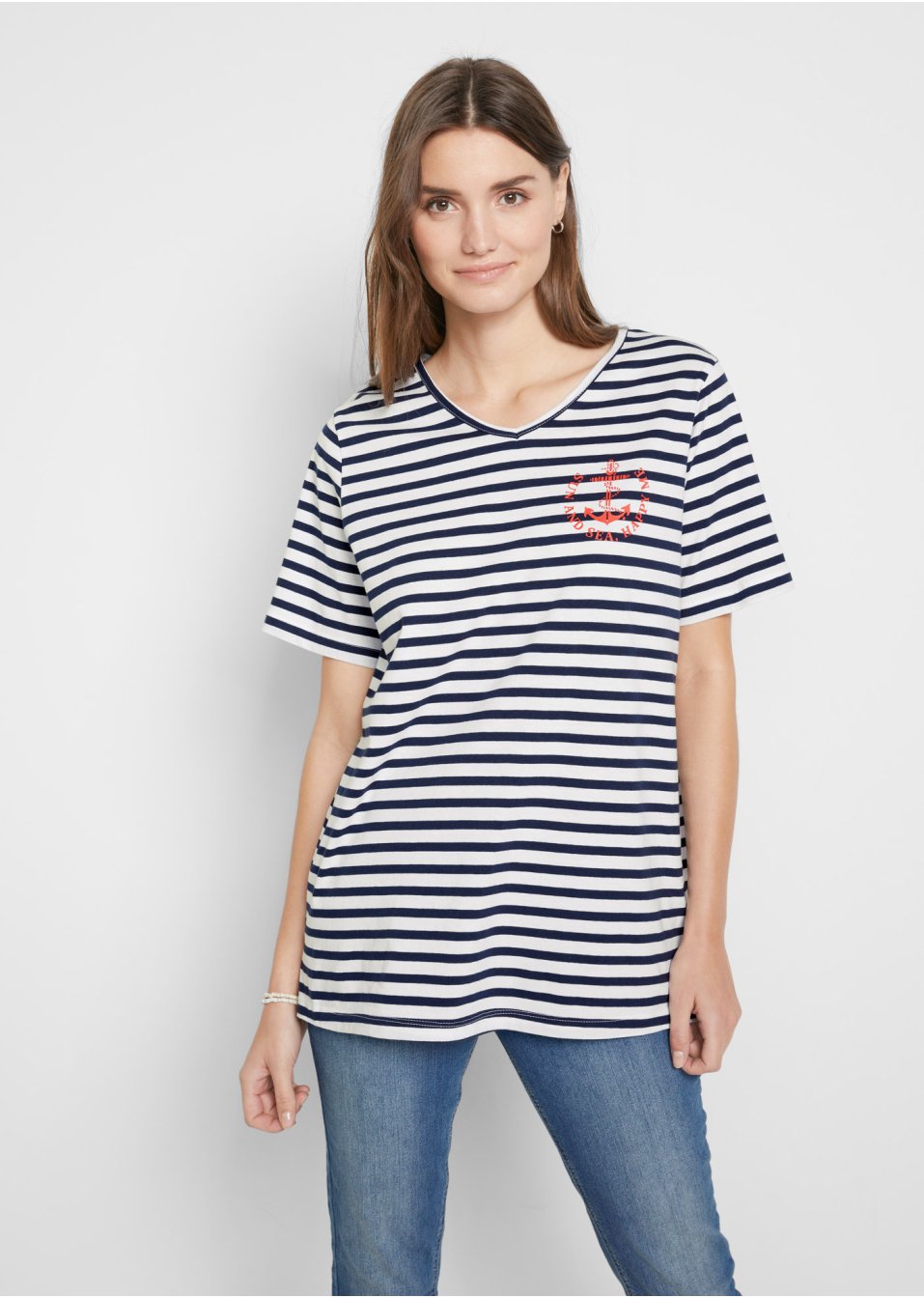 T-shirt coton manches mi-longues
