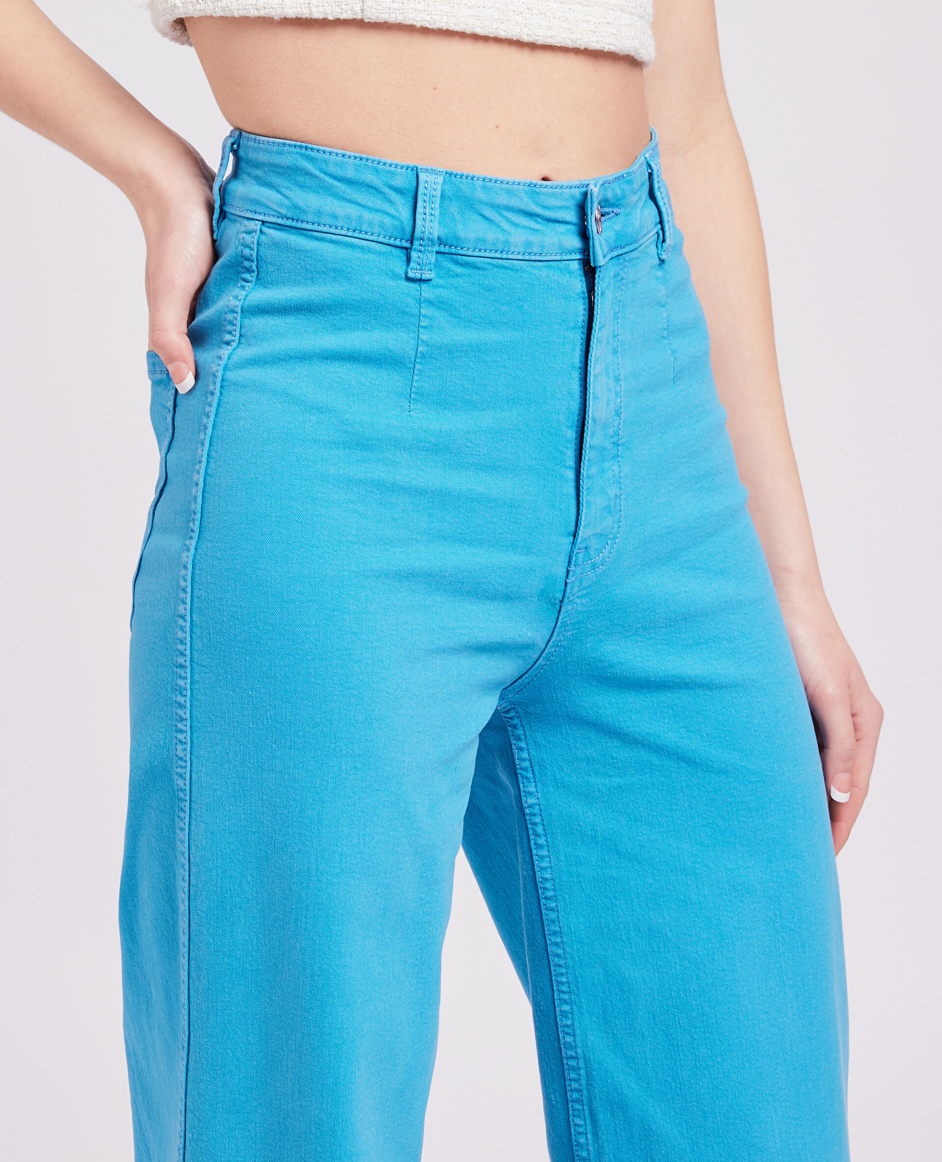 Jean large uni - Bleu