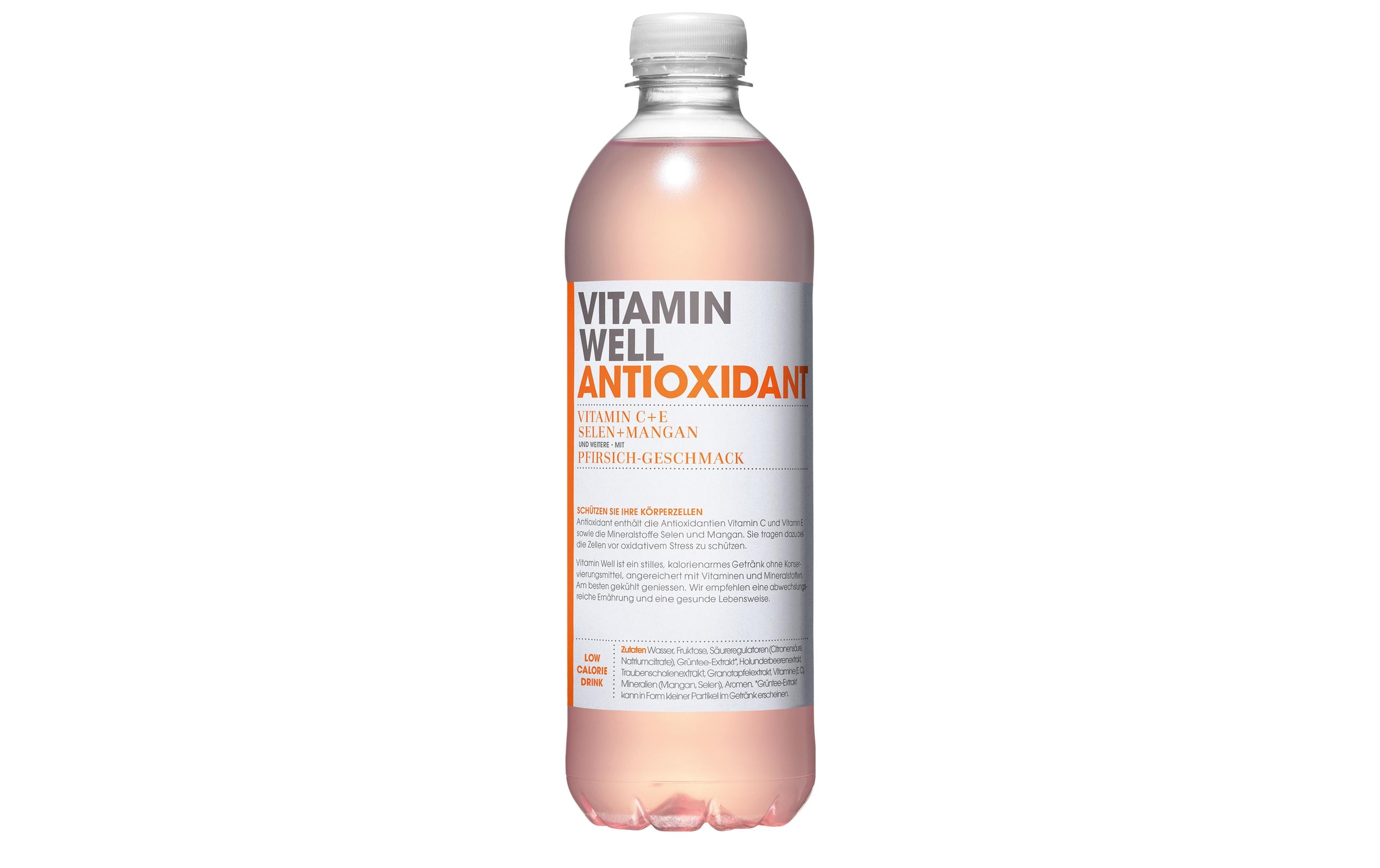 Getränk Antioxidant 12 x 0.5 lKalorienarmes Sportgetränk mit Pfirsichgeschmack