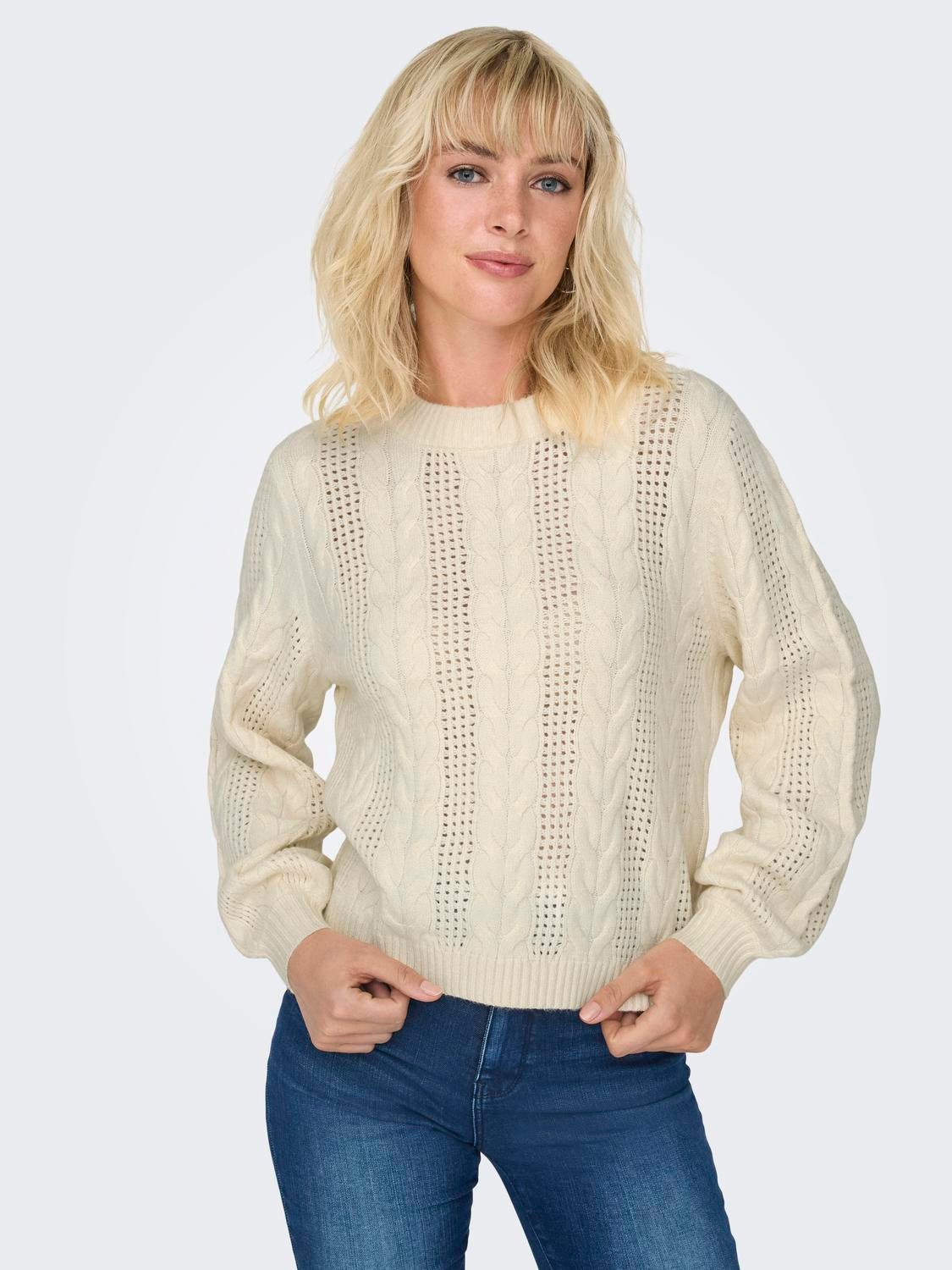 ONLRUBINA Strickpullover Whitecap Gray