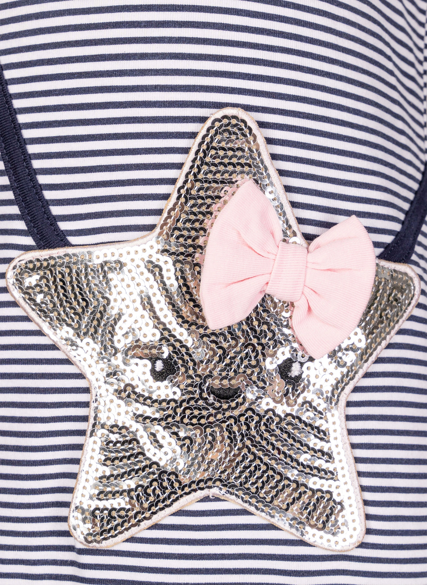 Tüll-Kleid STAR mit Pailletten in navy