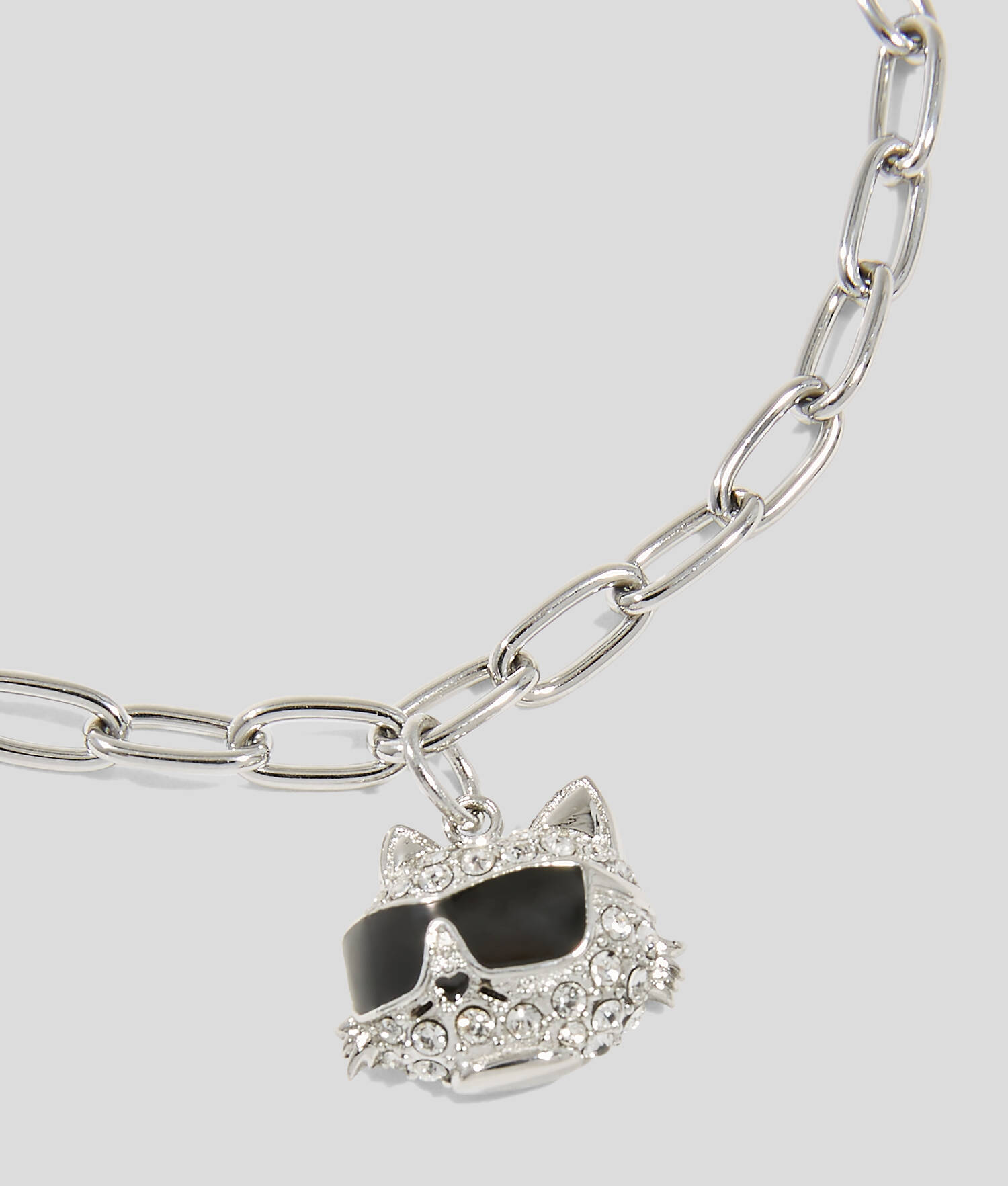 Bracelet à breloque Choupette pavé Ikon - Argent