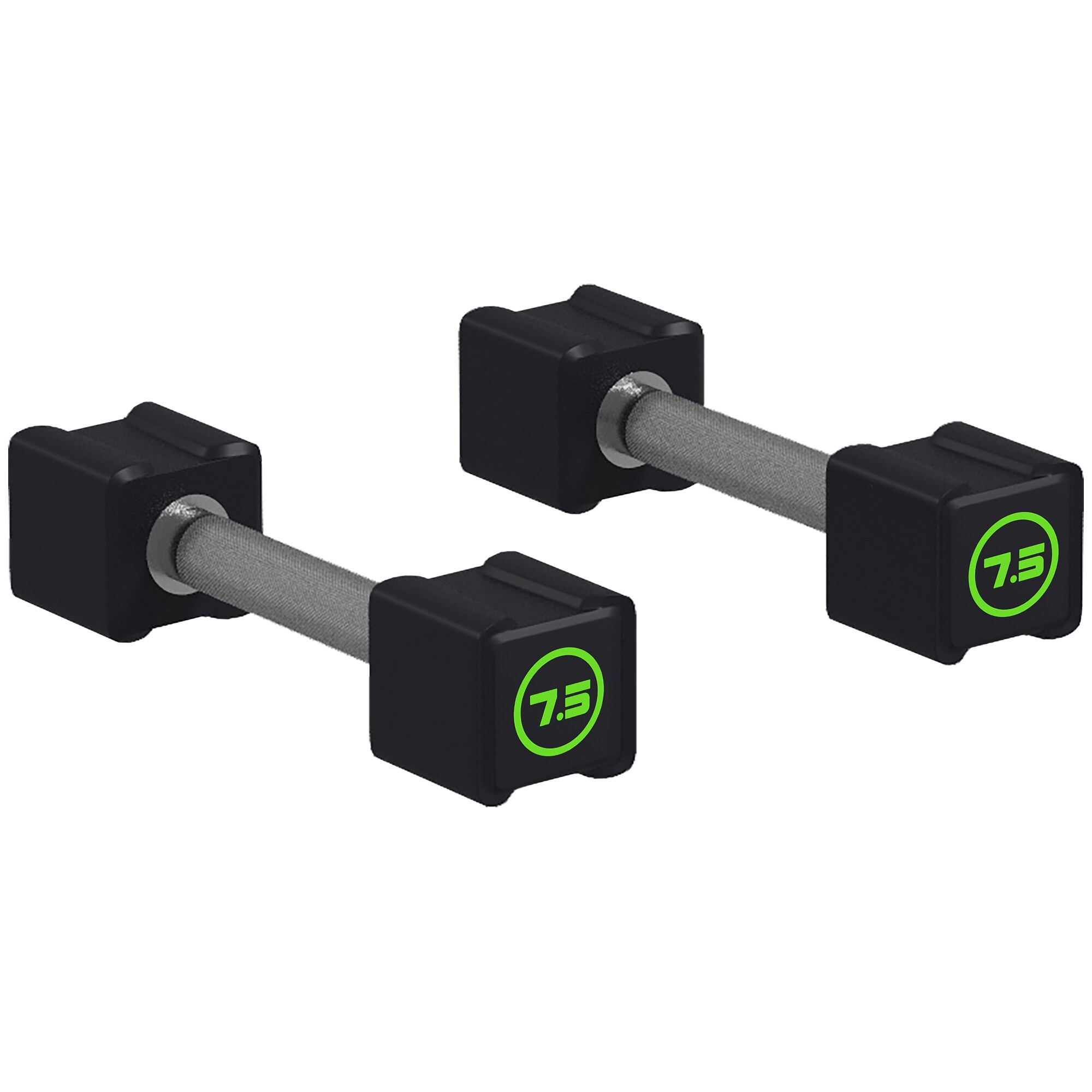 SPORTNOW Kurzhanteln im 2er Set mit je 7,5 kg schwarz 29L x 8B x 8H cm