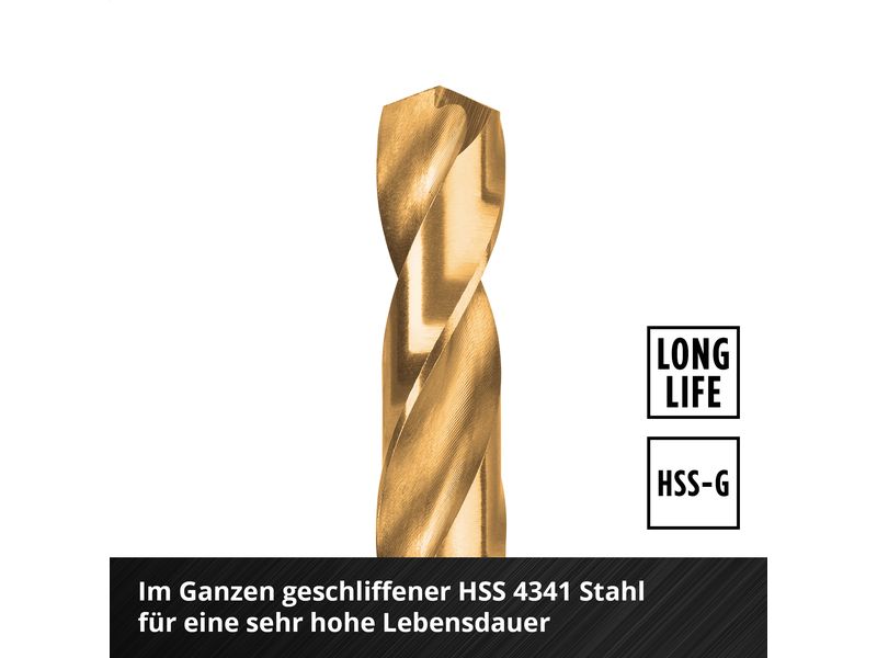 Einhell Metallbohrer-Set HSS-TiN 13tlg LS Bohrer-Set