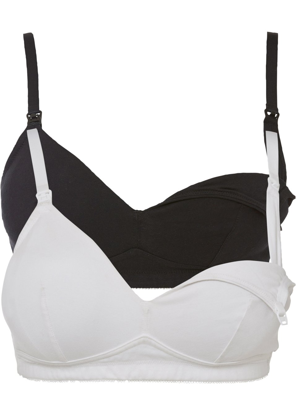Lot de 2 soutiens-gorge d'allaitement sans armatures avec coton