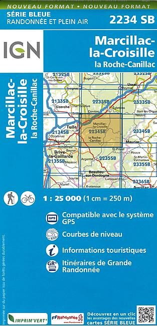 IGN - 2234 SB LA ROCHE CANILLAC 1 25 000