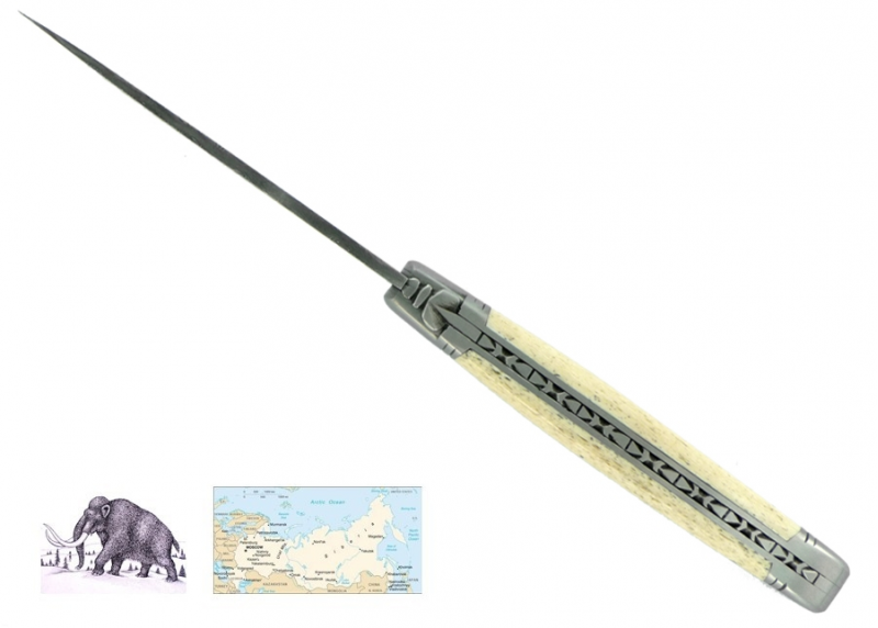 Couteau Laguiole avec un manche en Ivoire de Mammouth