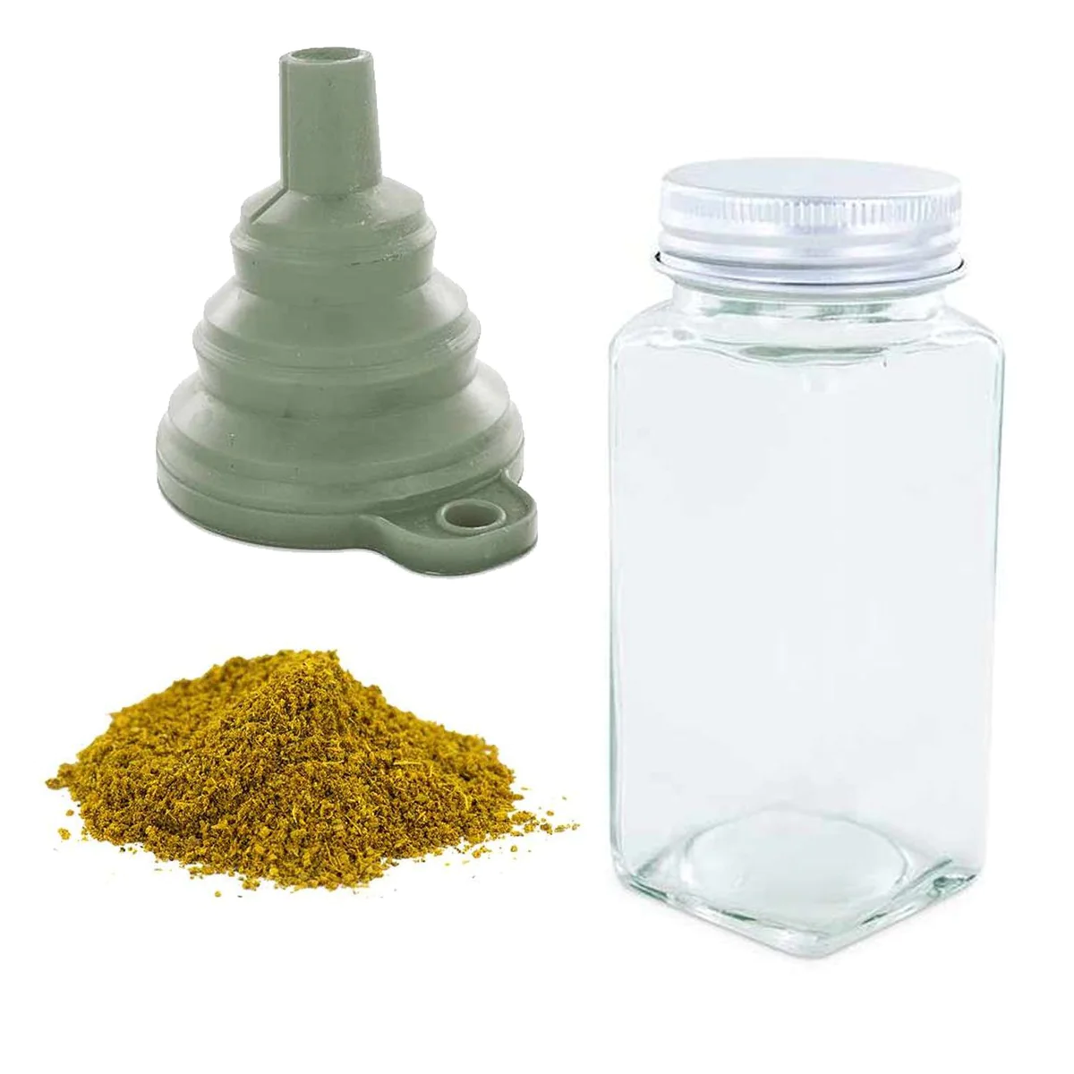 Flacon à épices poudreur + entonnoir + Garam Massala 35 g Aromandise
