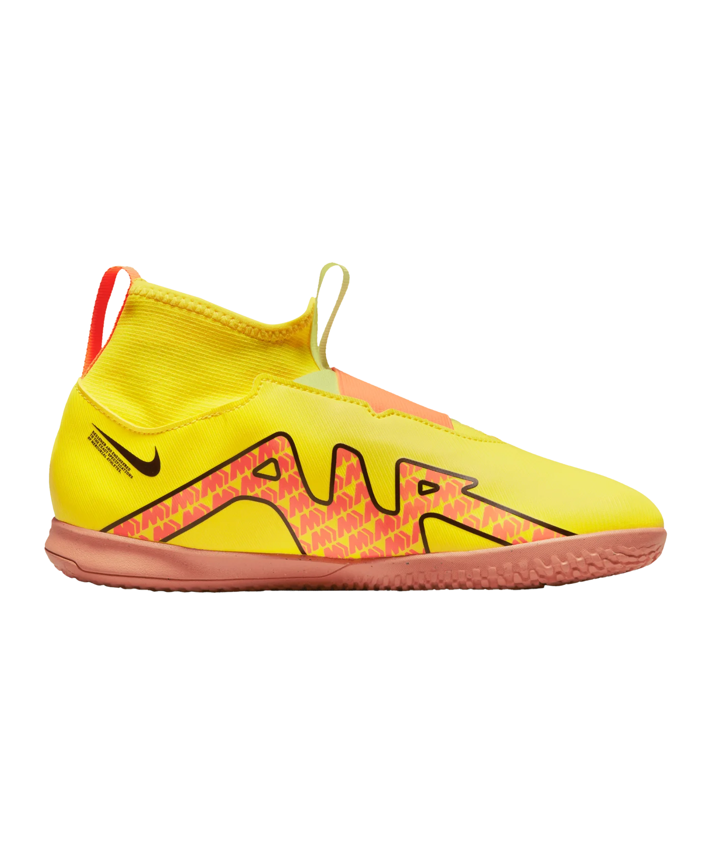 Nike Jr Air Zoom Mercurial Superfly IX Academy IC Halle Kids Lucent Gelb Rosa F780
