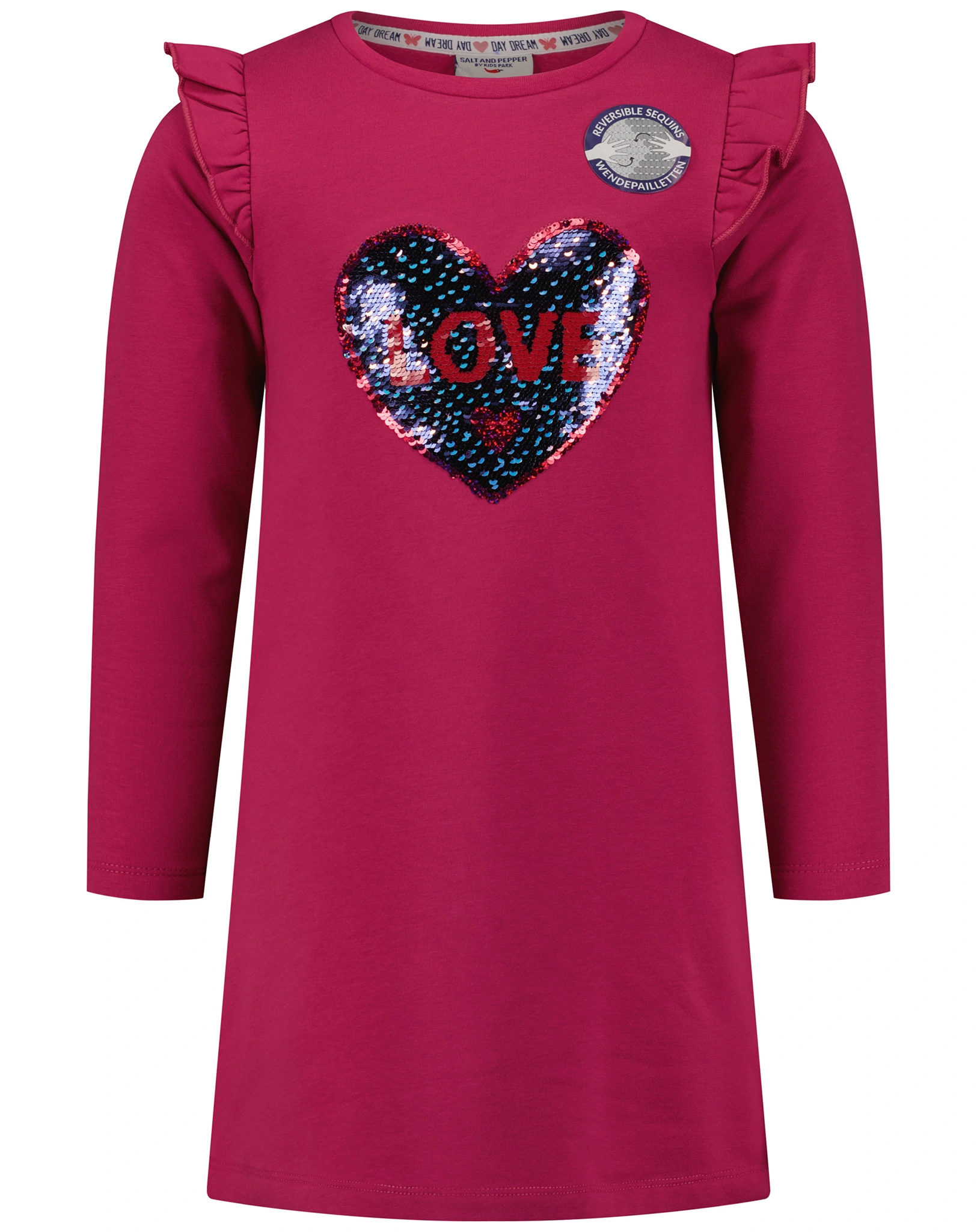 Langarmkleid DREAM - BIG HEART in cranberry
