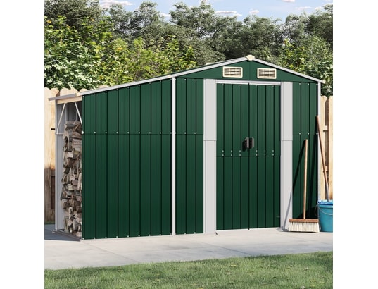 VIDAXL - Abri de jardin vert 277x93x179 cm acier galvanisé