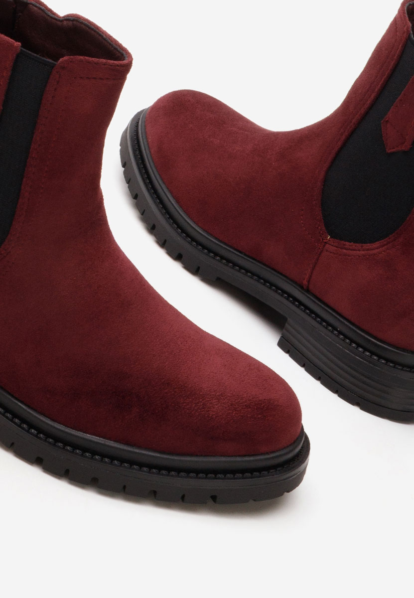 Bottines femme bordeaux Nevea