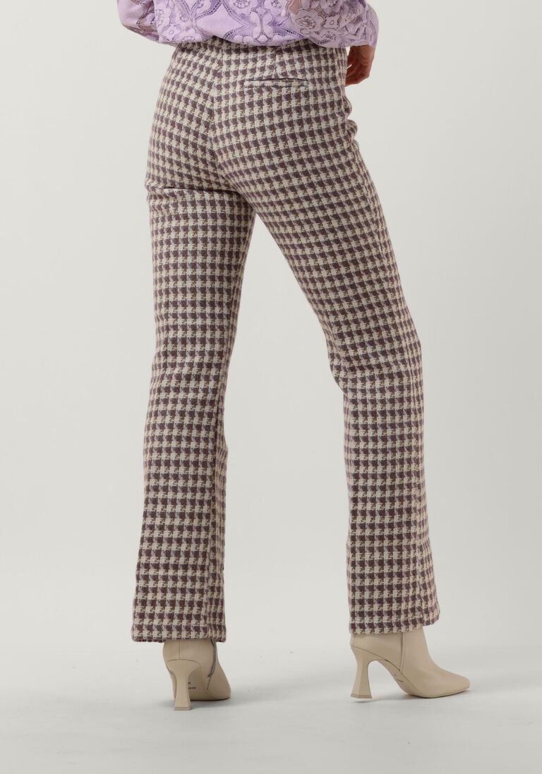 ANOTHER LABEL paarse another label flared broek eden pants
