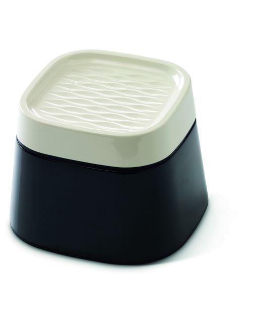 Savic Ergo Cube Food - Kattenvoerbak - 21x22x17.5 cm Zwart Wit