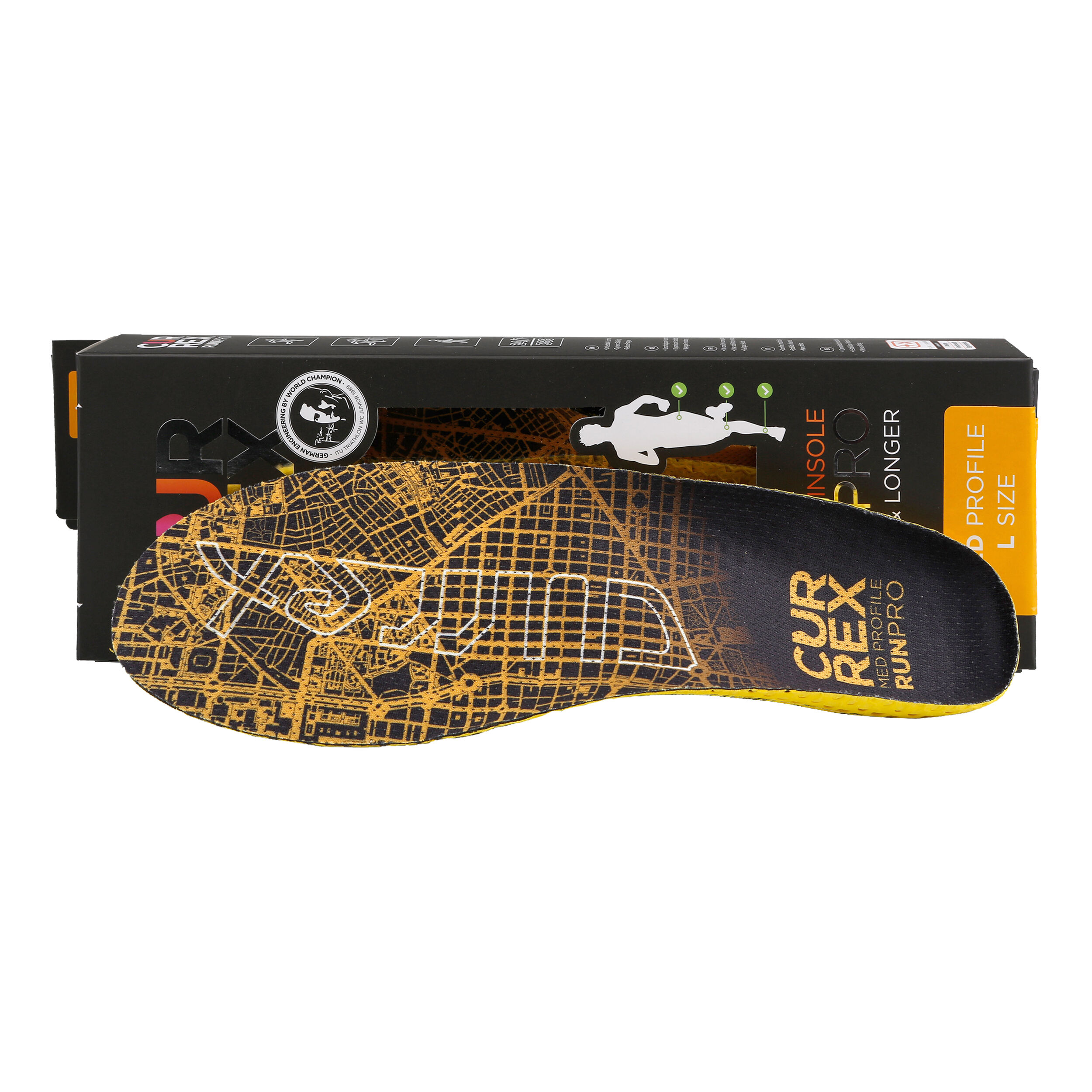 CURREX RunPro Med Semelle Intérieure - Jaune , Noir