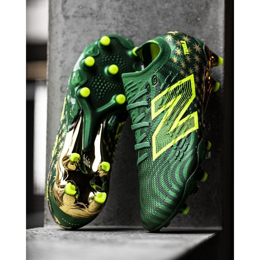 New Balance Tekela V4   Pro Low FG Endrick Irmao - Vert/Doré ÉDITION LIMITÉE
