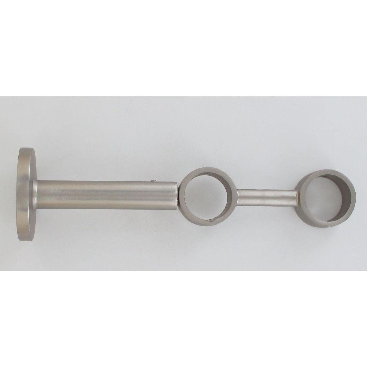 SUPPORT DOUBLE EXT D28 190 MM X1 ARGENT MAT