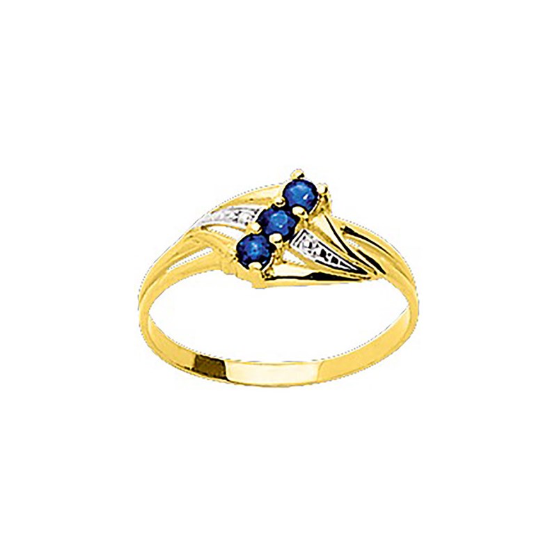 Bague Femme - saphir - Or 18 Carats