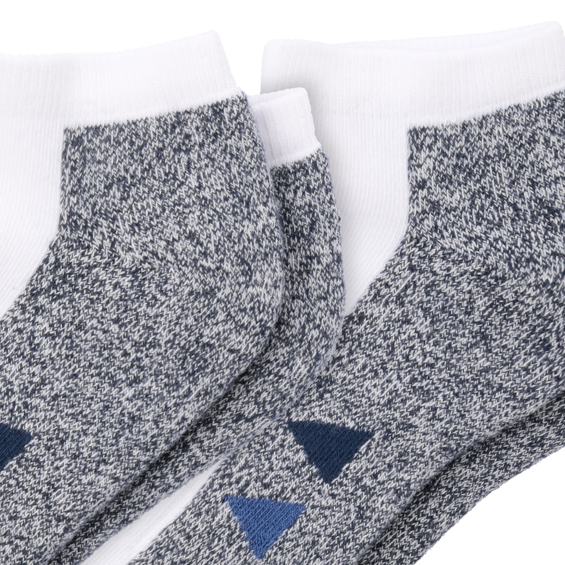 VanVaan 2 Paar Herren Trekking Sneaker-Socken weiss / dunkelblau