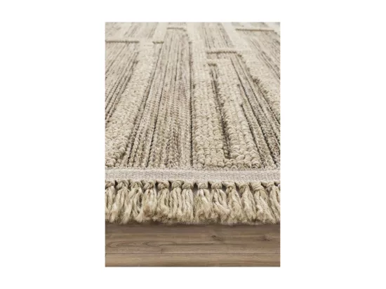 Tapis extérieur effet intérieur jute géométrique CASSIS 99 Beige 200*290