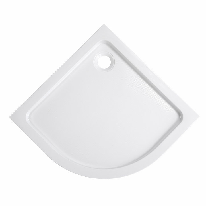 Receveur de douche quart de cercle à poser 90 x 90 cm, Dommel