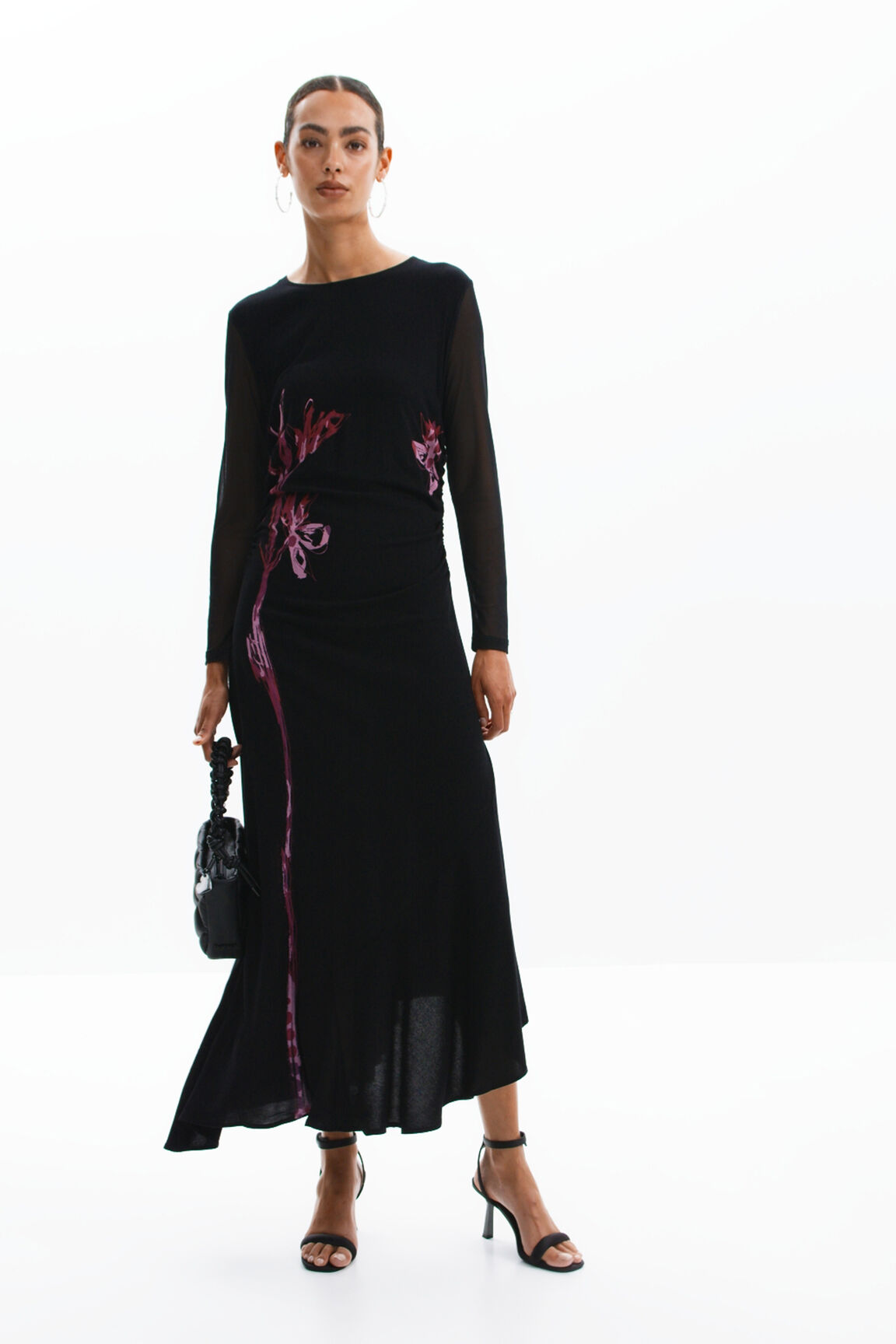 Vestido maxi assimétrico Lily