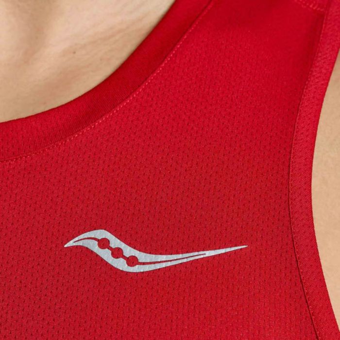 Saucony Herre Singletter Stopwatch Singlet Rød
