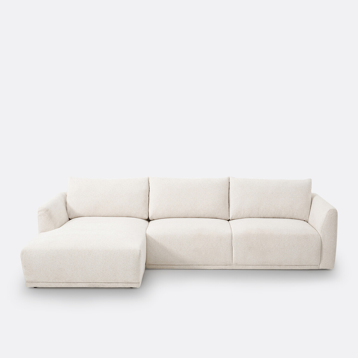LA REDOUTE INTERIEURS<br>Sofá de canto, esquerda, tecido melange caterpillar, Lupita