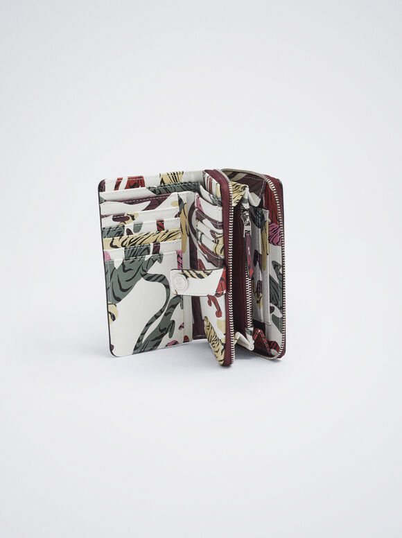 Carteira com estampa animal - Marrom