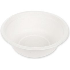 Coupelle en canne à sucre, rond, 500 ml, blanc