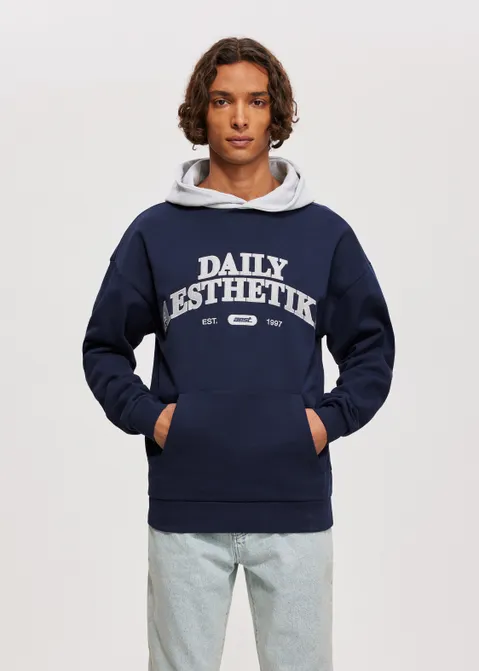 Hoodie college blauw (BLW.D)