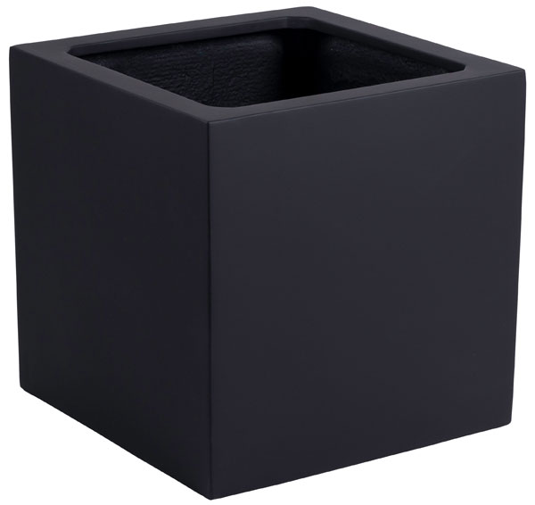 Plantenpot El Salvador black L40 x B40 x H40cm