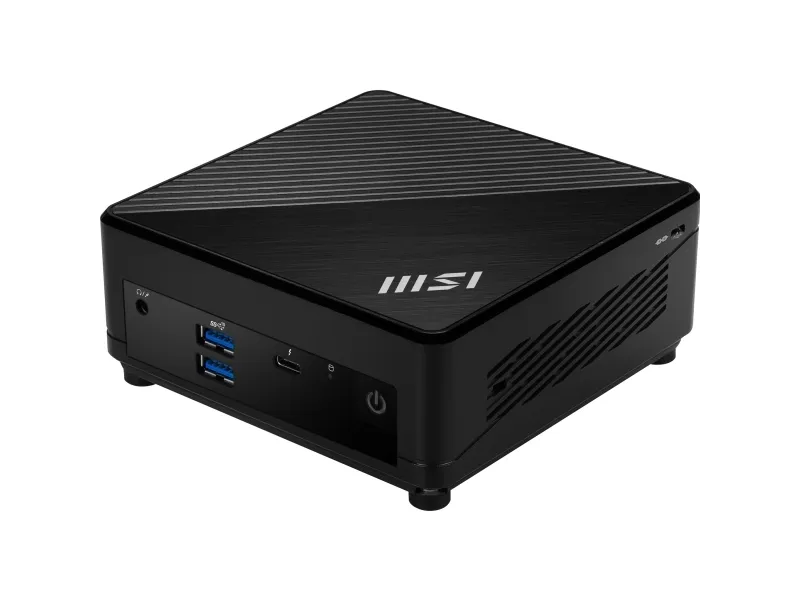 MSI Cubi 5 12M 406BEU - Barebone - mini PC FCBGA1744 Socket - 1 x Core i5 1235U / op til 4.4 GHz - RAM 0 GB - Intel Iris Xe Graphics - IEEE 802.11ax (Wi-Fi 6E), Bluetooth 5.3, Gigabit Ethernet, 2.5 Gigabit Ethernet - sort
