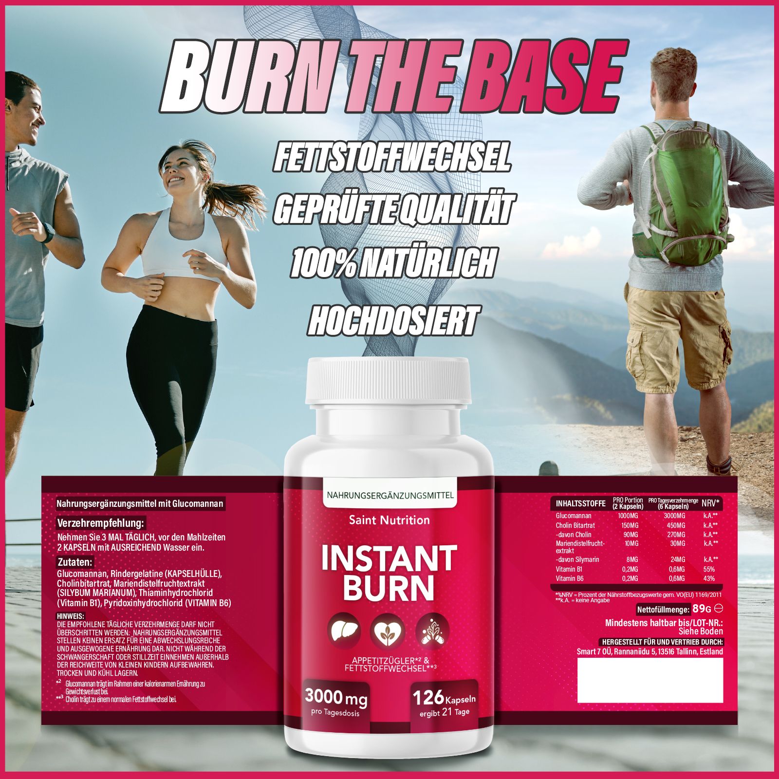 Saint Nutrition® | Instant Burn | Kapseln zum Abnehmen
