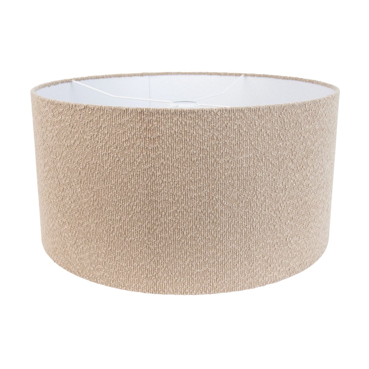 Stoffen lampenkap beige met teddy stof 50/50/25