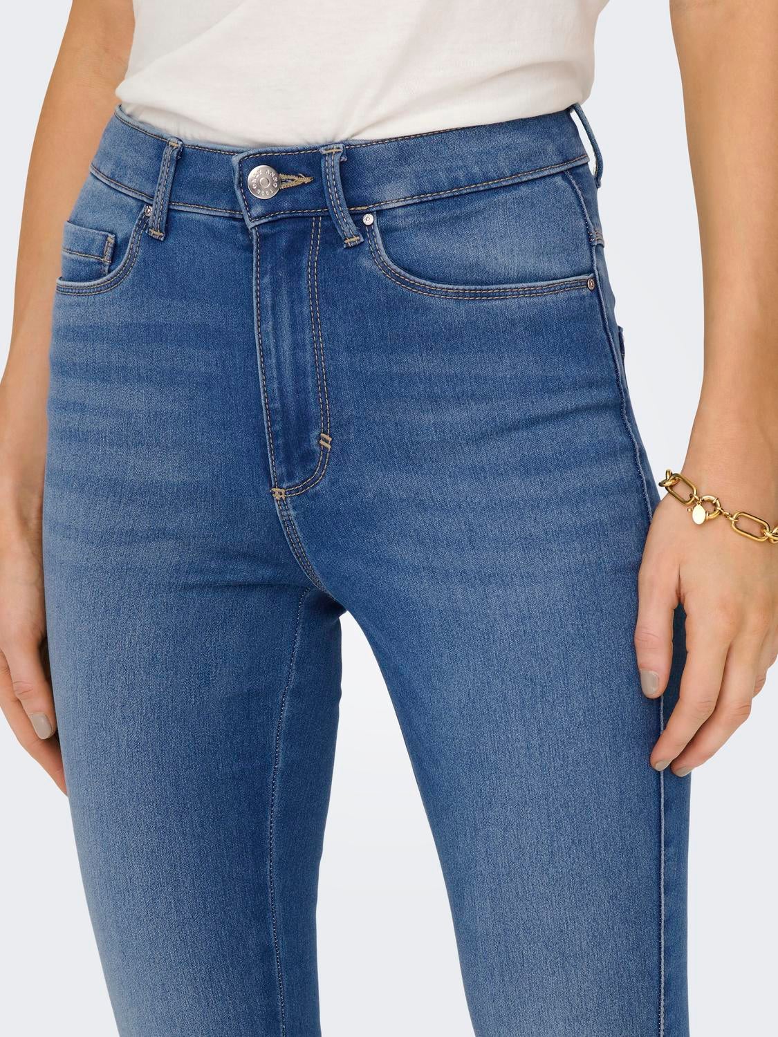 ONLROYAL Hohe Taille Skinny Fit Jeans Light Medium Blue Denim