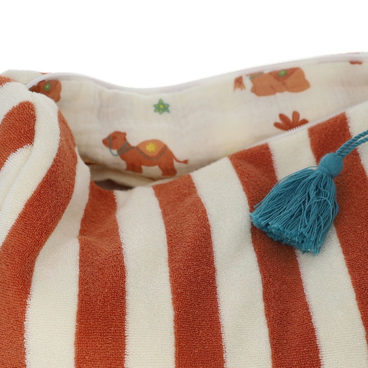 Trousse de toilette rayée éponge - Sahara Petit toi